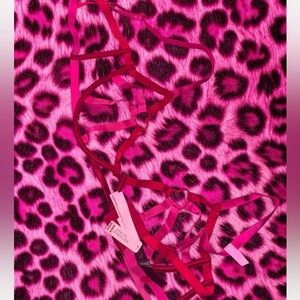 Victoria's Secret Red and Pink Strappy Heart Bra